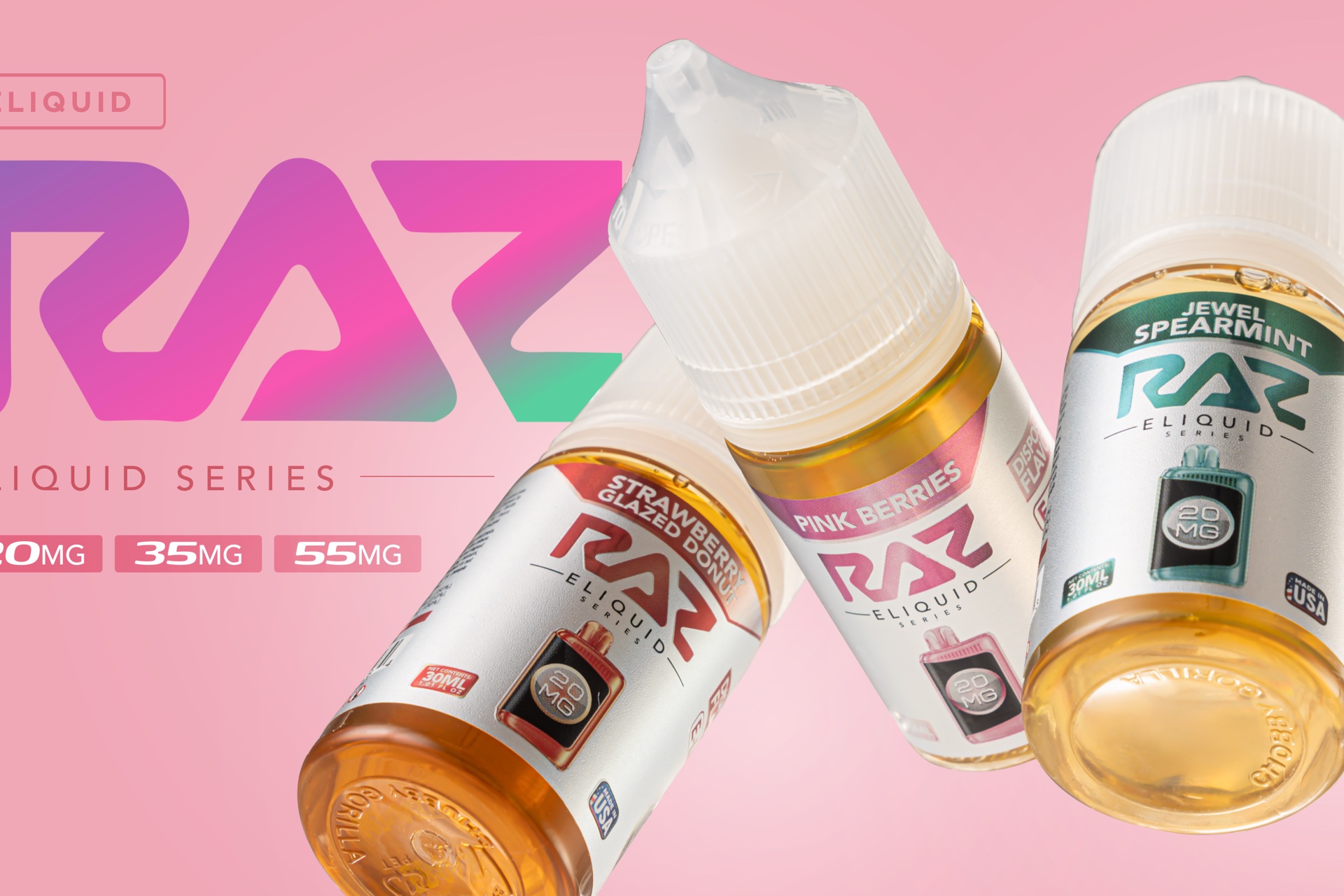 RAZ e-liquid in-store product screen
