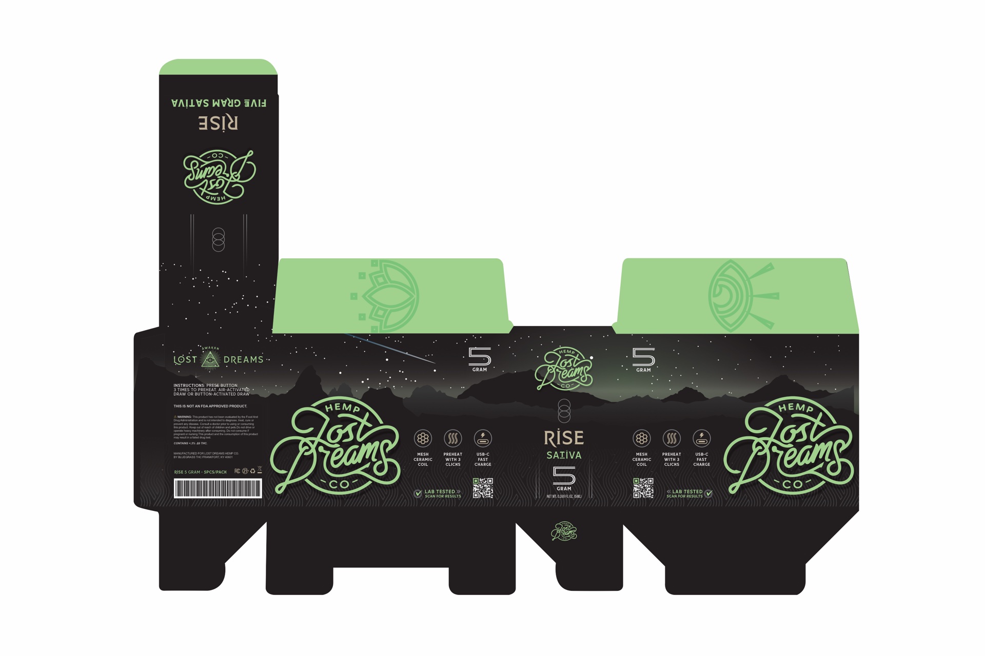Lost Dreams disposables — shipping case, rise orientation