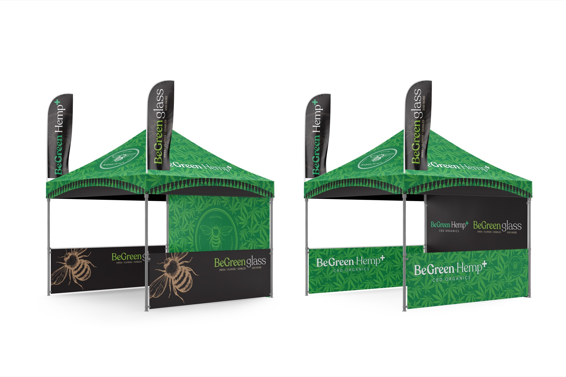 BeGreen event tent mockup