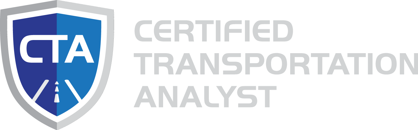 Certified Transportation Analyst shield and wordmark