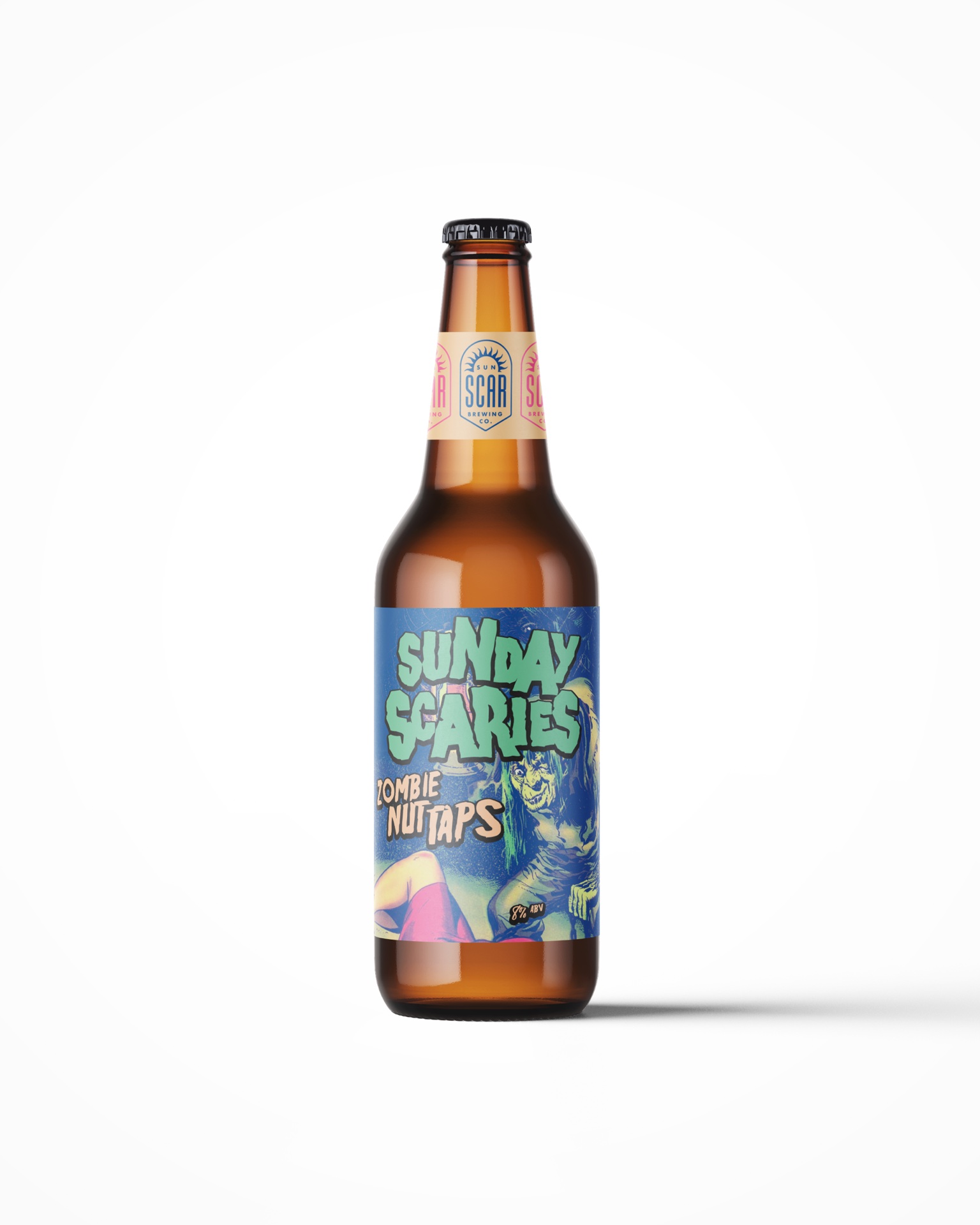 Zombie Nut Taps bottle, label detail